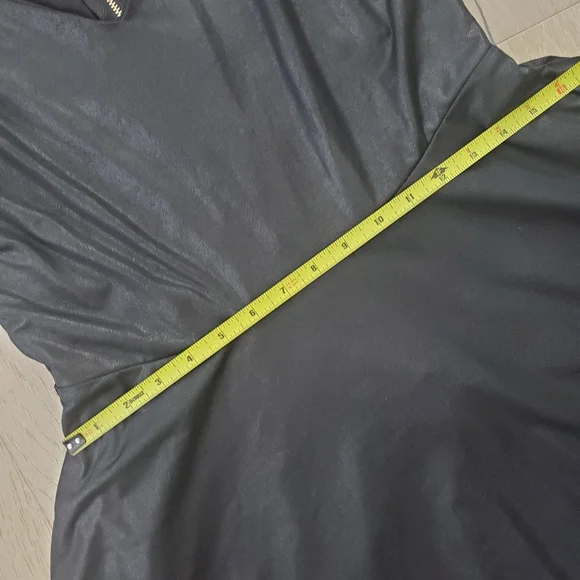 Agnes and Dora Fit & Flare Leather Style A-Line Dress - Picture 3 of 8